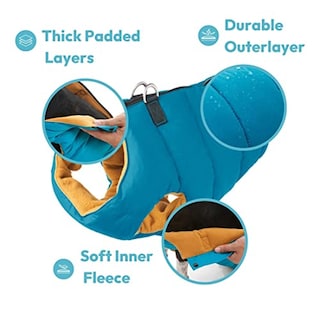 Foto 4 | Chaleco Acolchado Gooby Para Perro, Color Rojo Liso, De Invierno, Para Perros Medianos - Venta Internacional.