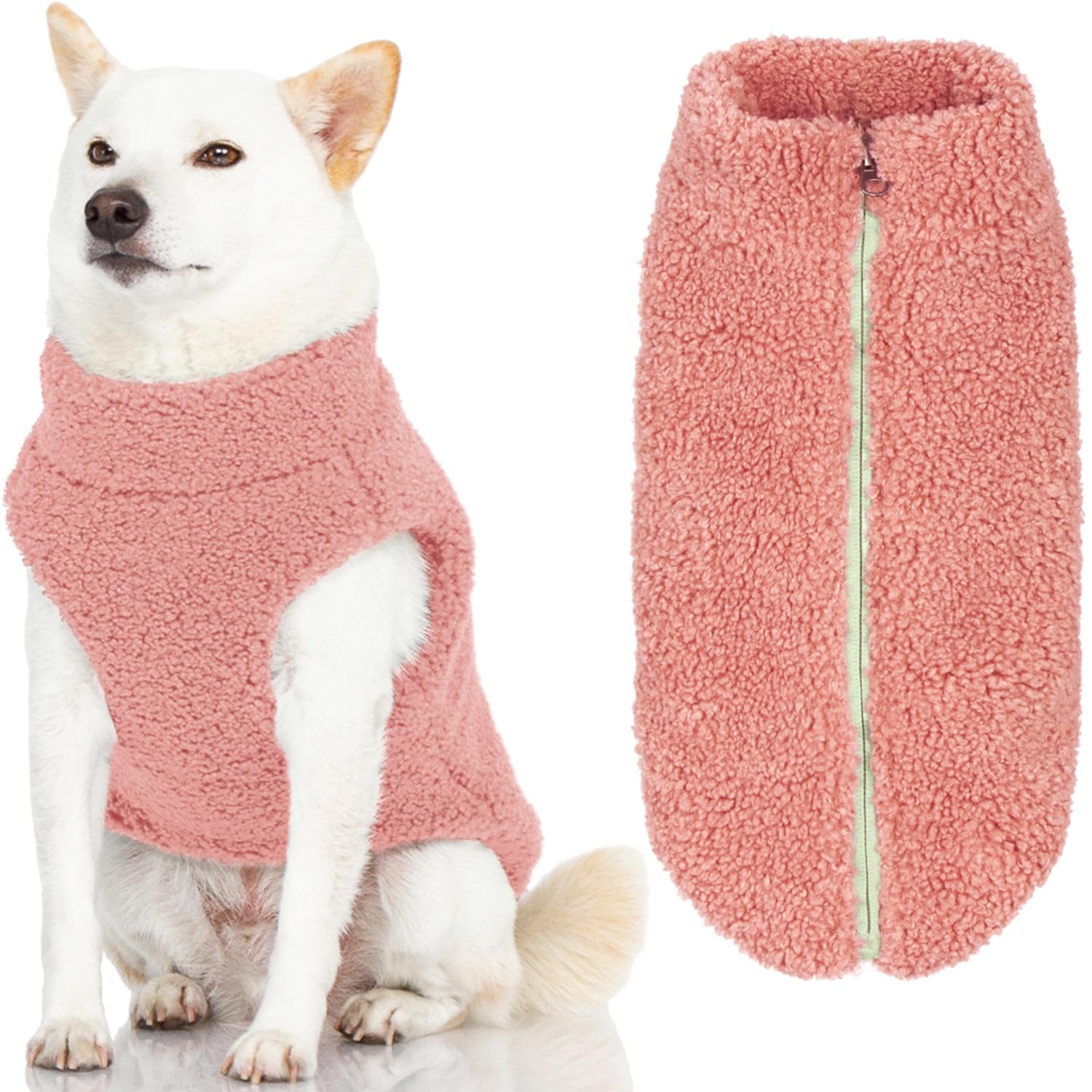 Jersey Para Perros Gooby Sherpa Vest, Color Malva, Para Perros Pequeños Y Medianos - Venta Internacional.