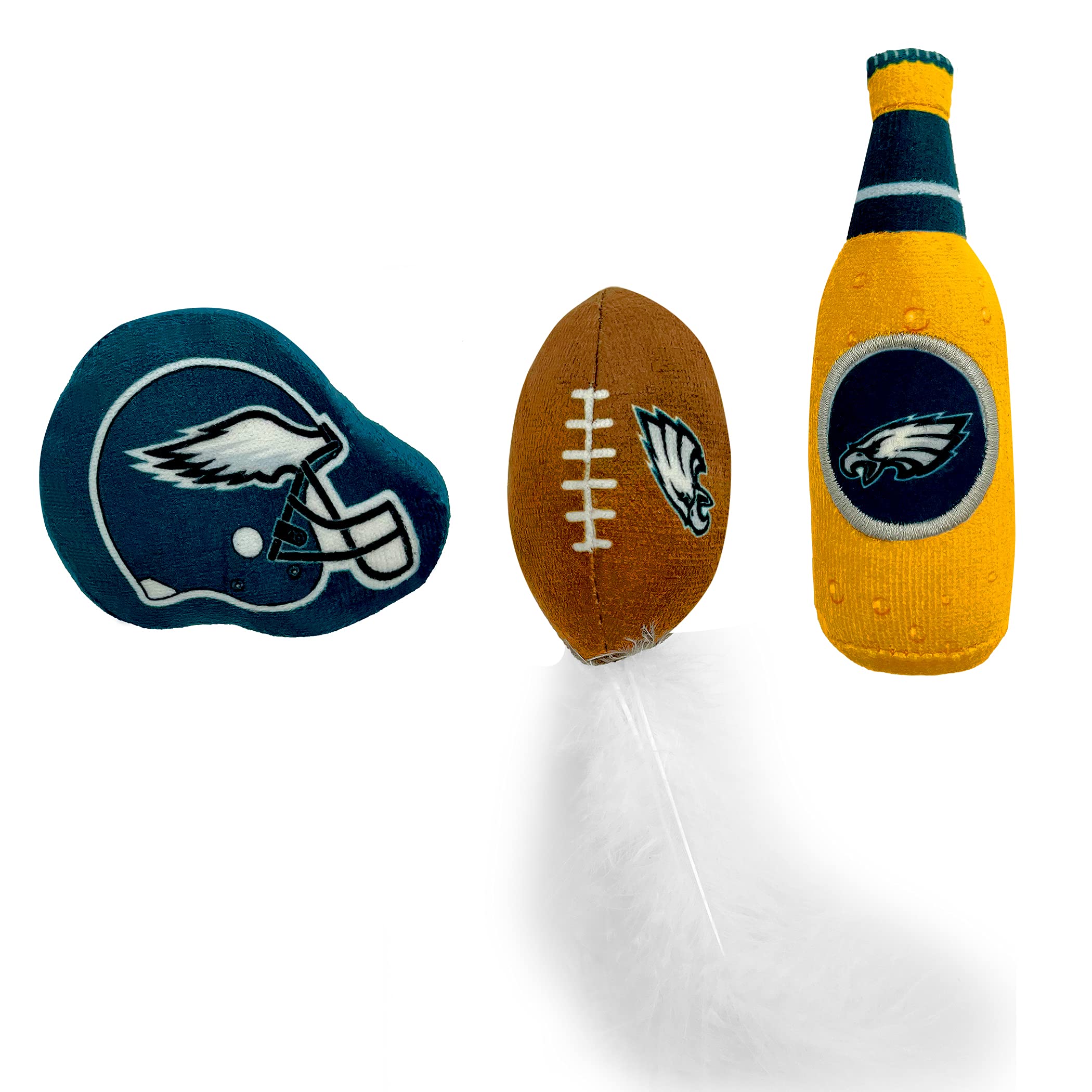 Foto 7 pulgar | Set De Juguetes De Felpa Para Gatos De Los Philadelphia Eagles De La Nfl Con Hierba Gatera - Venta Internacional.