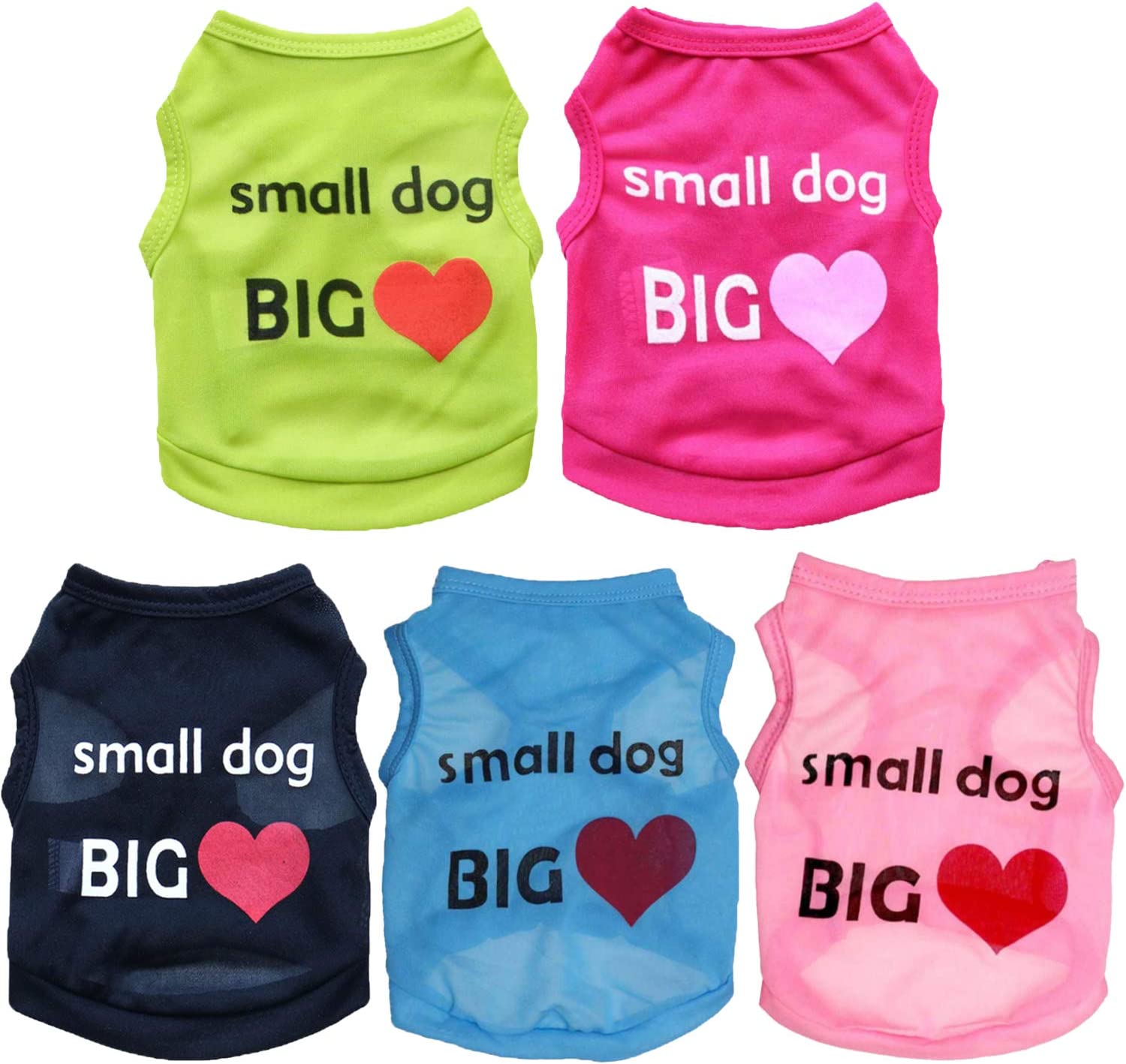 Foto 6 pulgar | Dog Clothes Huoguo Camisa Para Cachorros De 5 Piezas Para Perros Y Gatos - Venta Internacional.