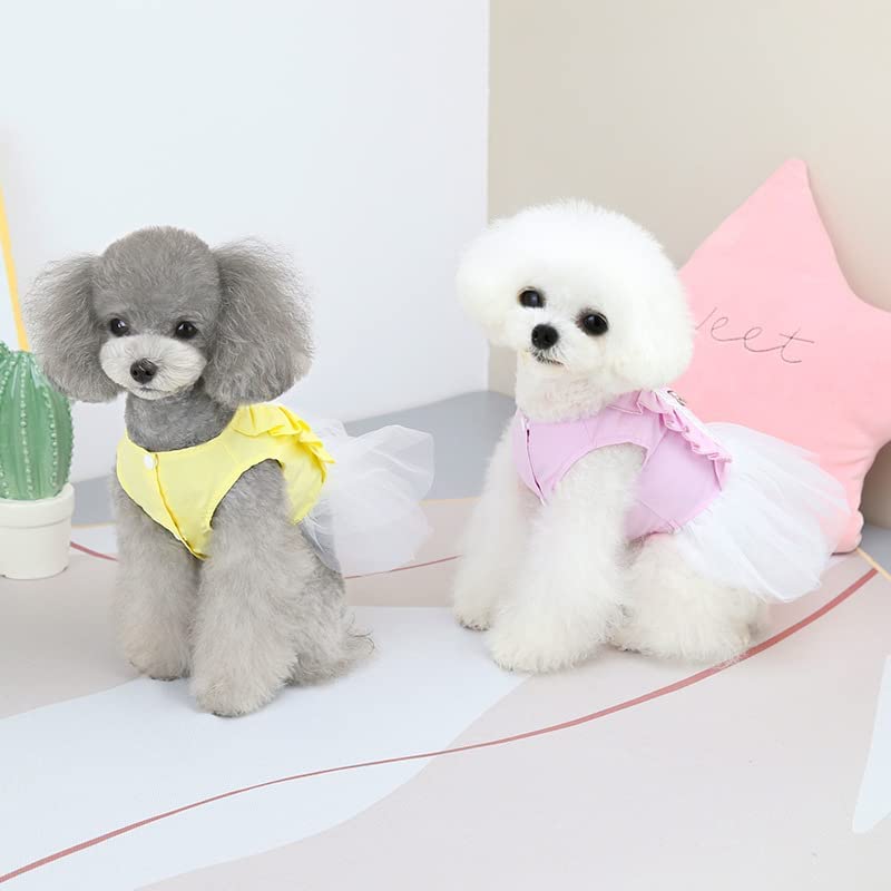 Foto 2 pulgar | Vestido Para Perro Huoguo Princess, 100% Algodón, Con Anillo De Correa Para Niños Pequeños - Venta Internacional.