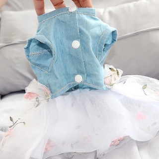 Foto 4 | Vestido De Mezclilla Para Perros, Falda Vaquera, Ropa De Verano Para Perros Y Gatos - Venta Internacional.