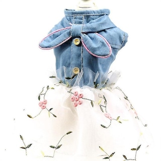 Foto 5 | Vestido De Mezclilla Para Perros, Falda Vaquera, Ropa De Verano Para Perros Y Gatos - Venta Internacional.