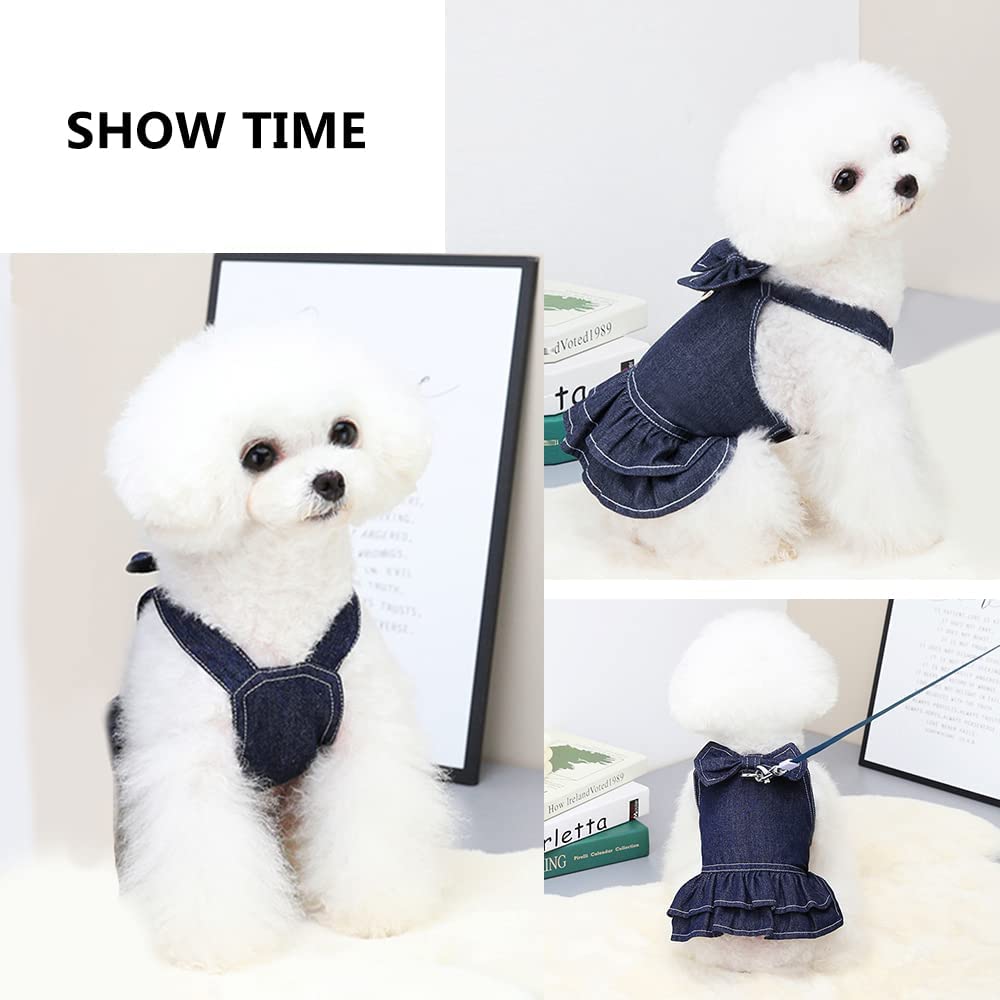 Foto 3 | Vestido Con Arnés Para Perros Huoguo Firpus Para Perros Pequeños Y Niñas - Venta Internacional.