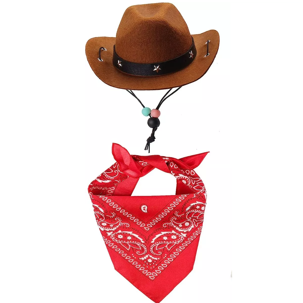 Disfraz para Mascotas Eo Safe Imports Esi-8433 Multicolor Sombrero de Vaquero y Bandana