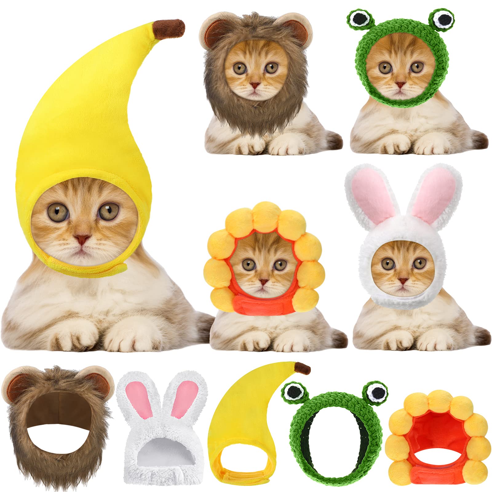 Foto 2 pulgar | Set De Sombreros Para Disfraz De Mascotas Para Gatos Y Perros Pequeños (5 Unidades) - Venta Internacional.