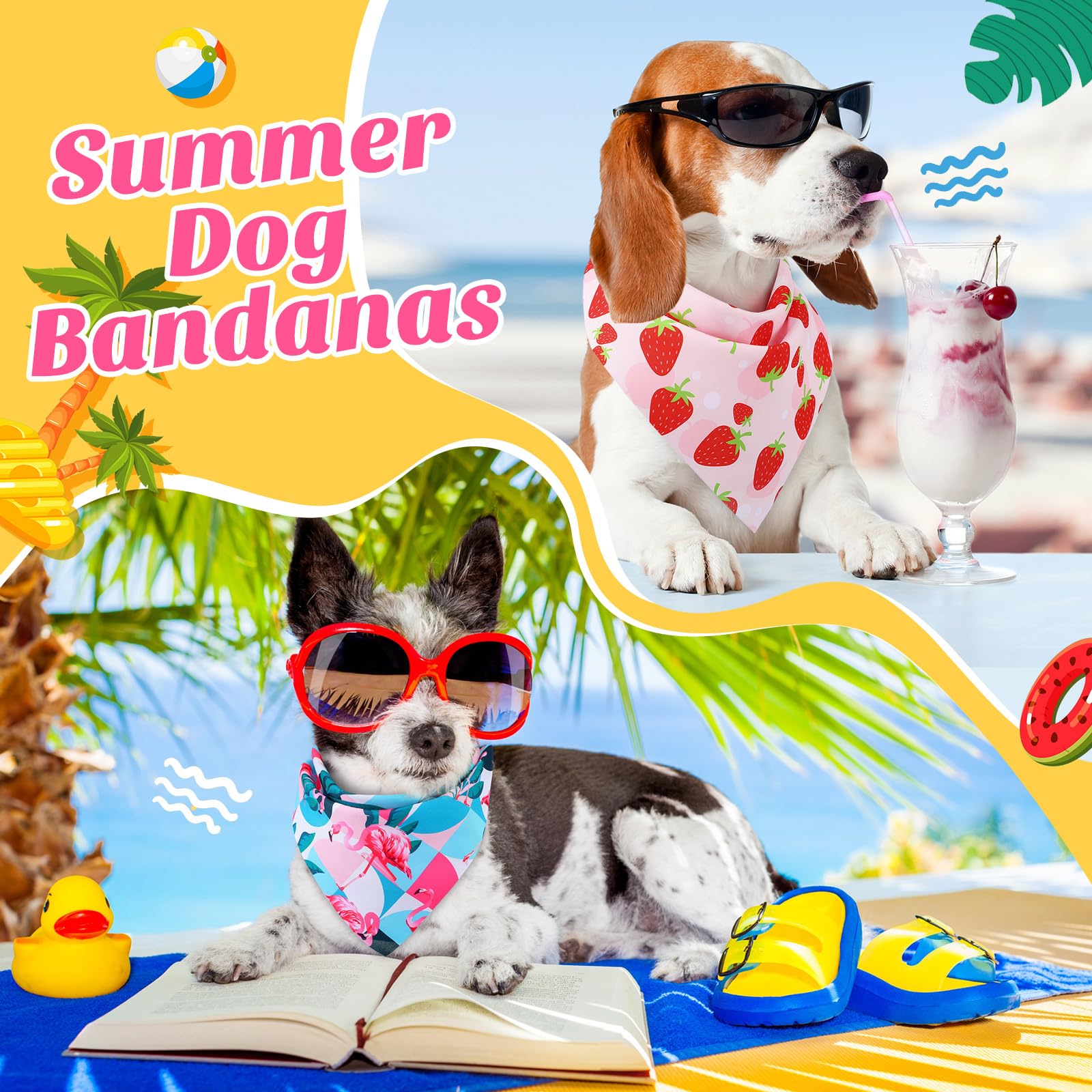 Foto 5 pulgar | Bandanas Para Perros Chunful Summer Hawaiian, 50 Unidades, Poliéster - Venta Internacional.