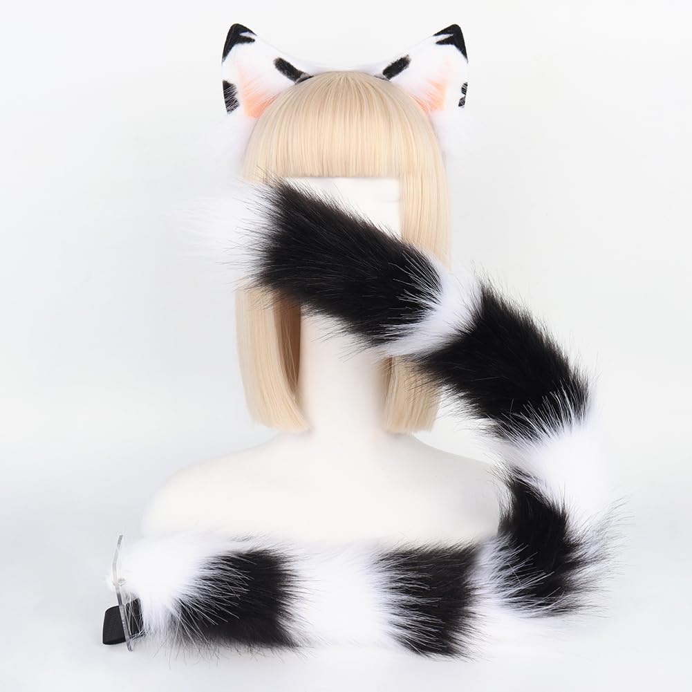Foto 2 | Conjunto De Disfraces De Cosplay Junboon, Gato, Lobo, Cola De Zorro, Piel Sintética Para Adultos - Venta Internacional.