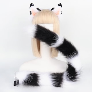 Foto 2 | Conjunto De Disfraces De Cosplay Junboon, Gato, Lobo, Cola De Zorro, Piel Sintética Para Adultos - Venta Internacional.