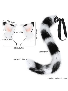 Foto 3 | Conjunto De Disfraces De Cosplay Junboon, Gato, Lobo, Cola De Zorro, Piel Sintética Para Adultos - Venta Internacional.