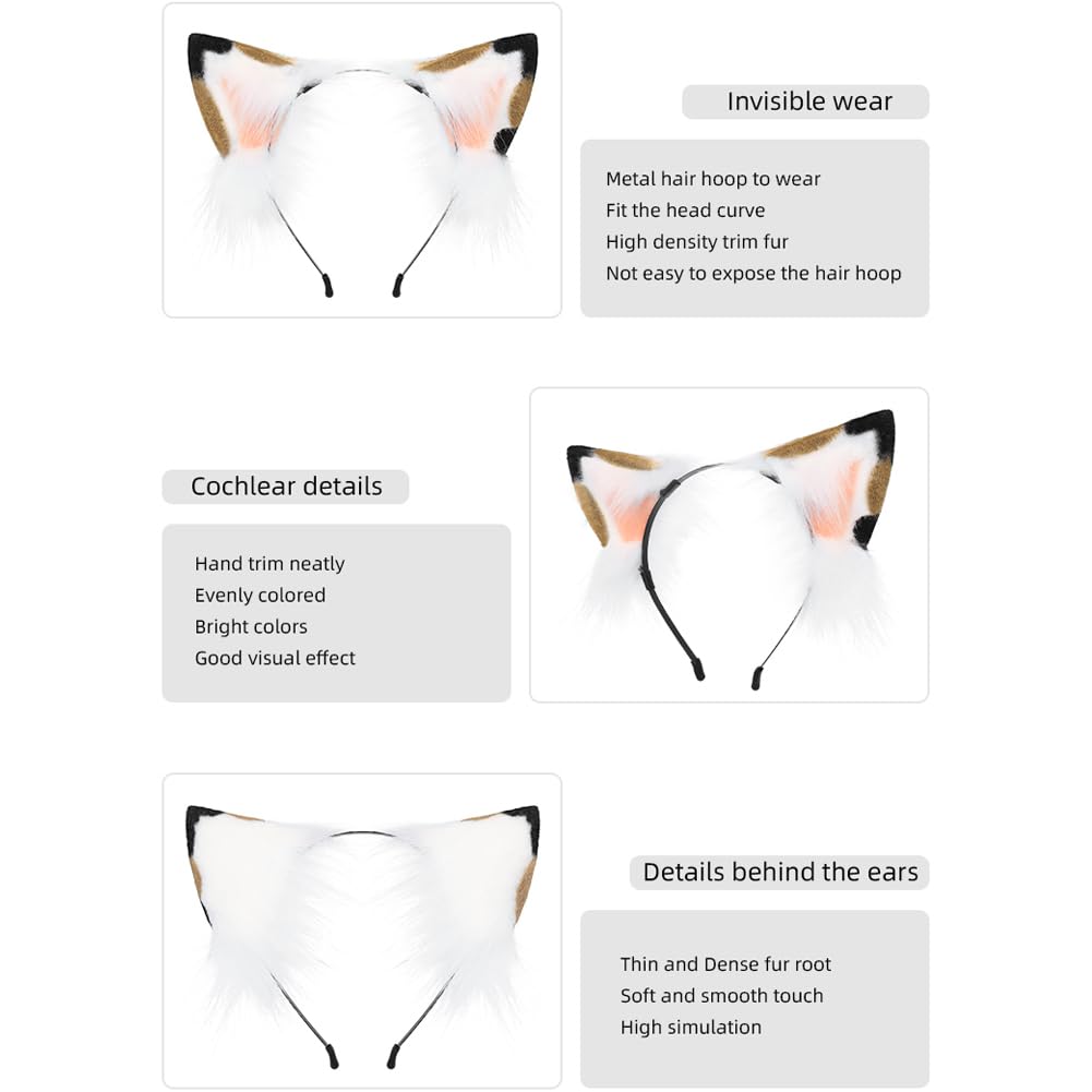 Foto 4 | Conjunto De Disfraces De Cosplay Junboon, Gato, Lobo, Cola De Zorro, Piel Sintética Para Adultos - Venta Internacional.