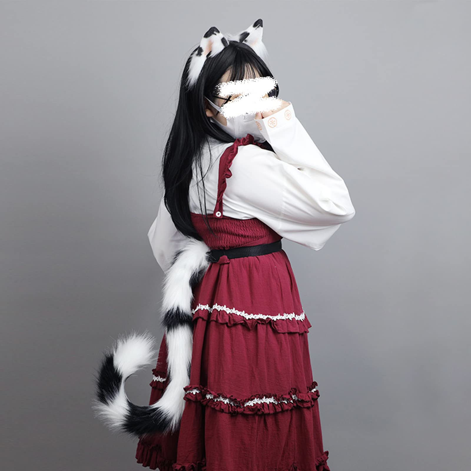 Foto 7 | Conjunto De Disfraces De Cosplay Junboon, Gato, Lobo, Cola De Zorro, Piel Sintética Para Adultos - Venta Internacional.