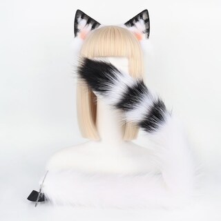 Foto 2 | Conjunto De Disfraces De Cosplay Junboon, Gato, Lobo, Cola De Zorro, Piel Sintética Para Adultos - Venta Internacional.