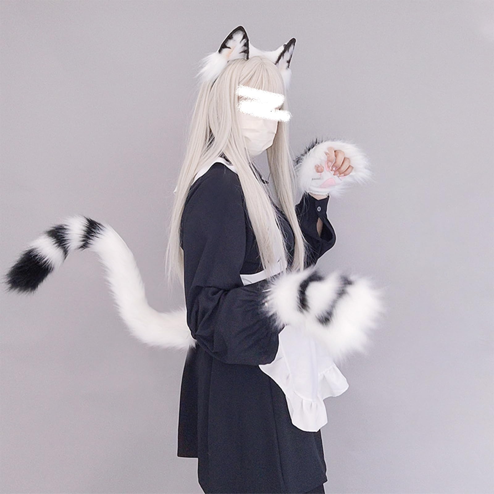 Foto 6 | Conjunto De Disfraces De Cosplay Junboon, Gato, Lobo, Cola De Zorro, Piel Sintética Para Adultos - Venta Internacional.