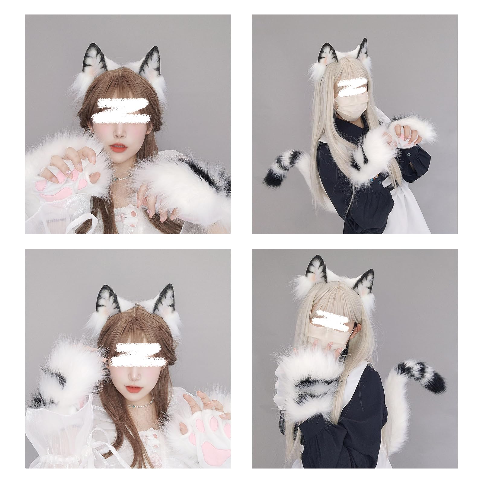 Foto 8 pulgar | Conjunto De Disfraces De Cosplay Junboon, Gato, Lobo, Cola De Zorro, Piel Sintética Para Adultos - Venta Internacional.