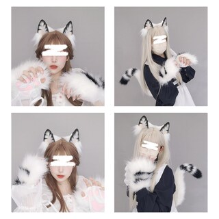 Foto 7 | Conjunto De Disfraces De Cosplay Junboon, Gato, Lobo, Cola De Zorro, Piel Sintética Para Adultos - Venta Internacional.