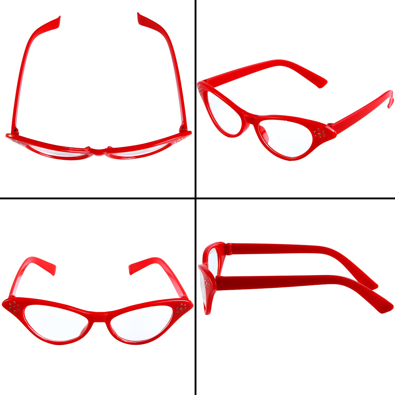 Foto 4 | Set De Accesorios De Disfraz Aneco, Paquete De 6 Pañuelos De Chifón De Los Años 50, Color Rojo - Venta Internacional.