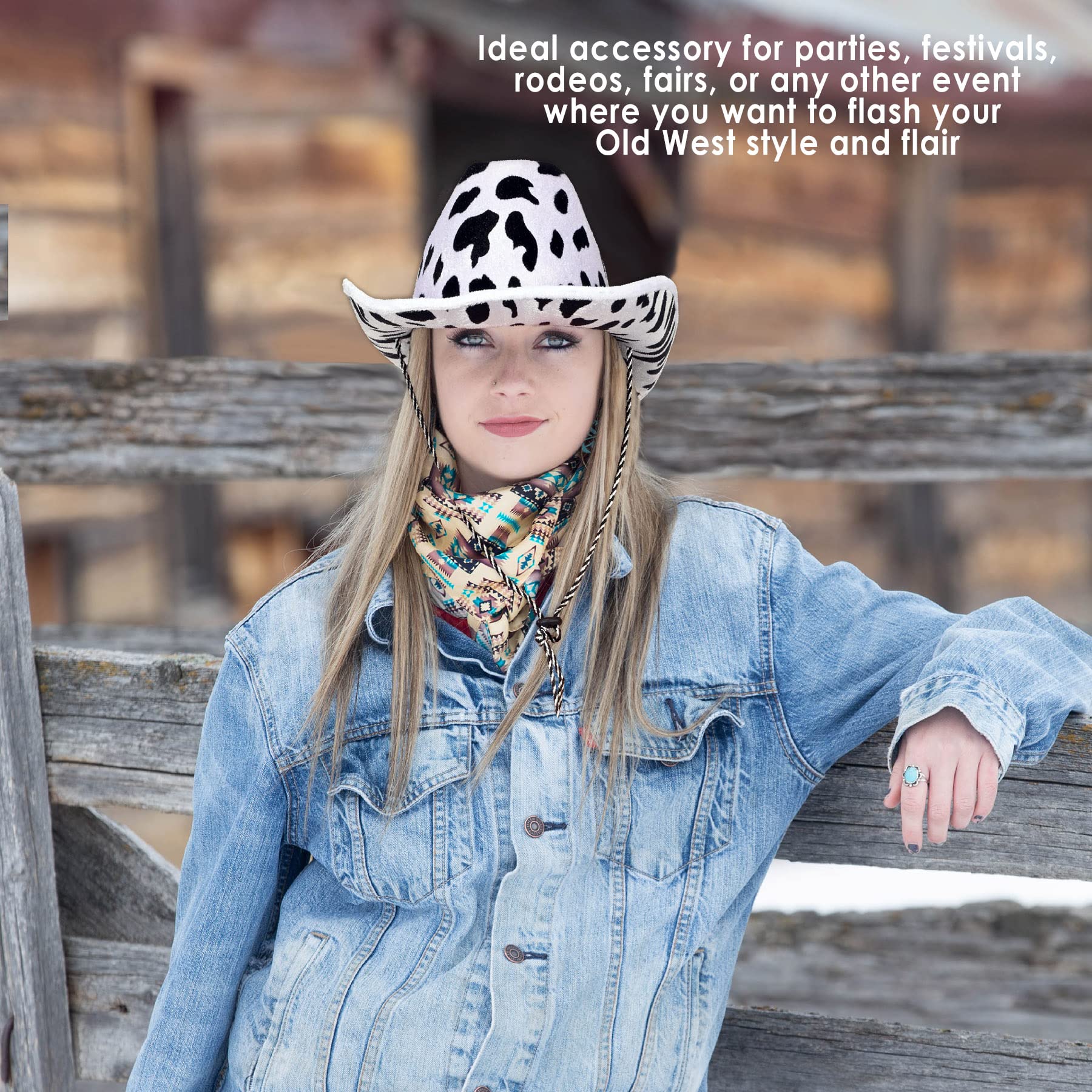 Foto 5 pulgar | Sombrero Vaquero Con Estampado De Vaca Beistle, Talla Única Para La Mayoría - Venta Internacional.
