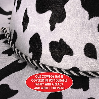 Foto 5 | Sombrero Vaquero Con Estampado De Vaca Beistle, Talla Única Para La Mayoría - Venta Internacional.