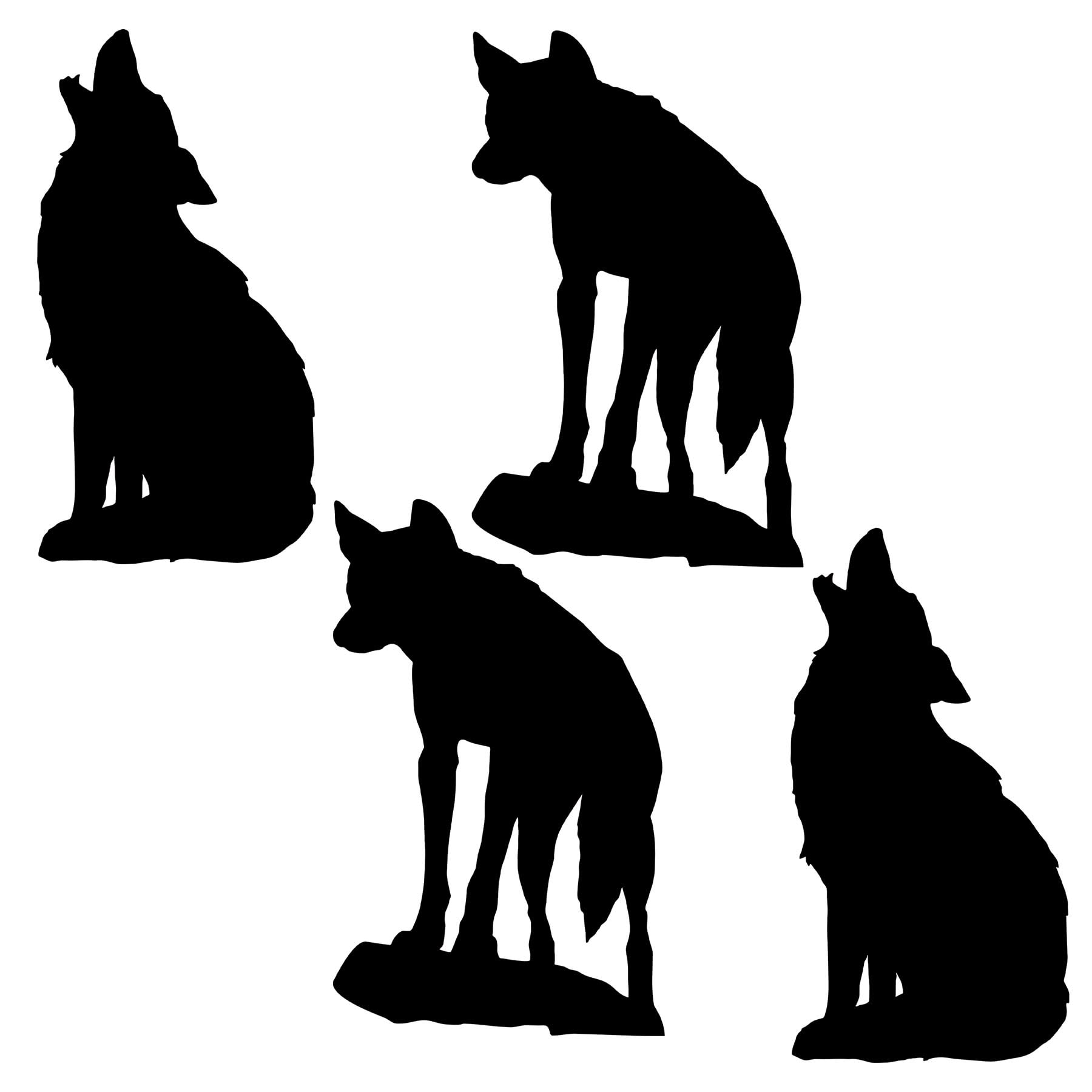 Foto 2 pulgar | Silueta Negra Cut Outs Beistle Wild West Coyote X4 - Venta Internacional.