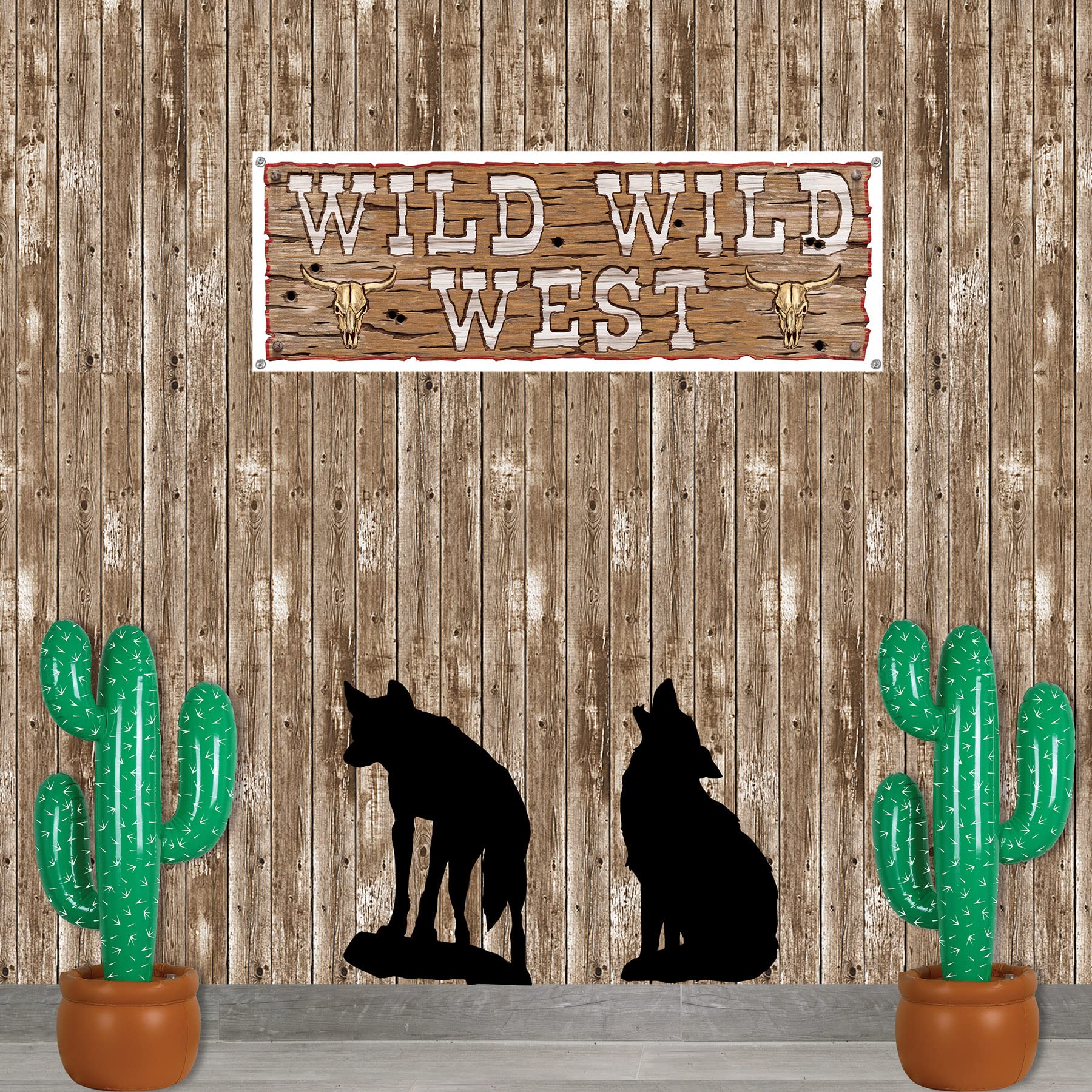 Foto 5 pulgar | Silueta Negra Cut Outs Beistle Wild West Coyote X4 - Venta Internacional.