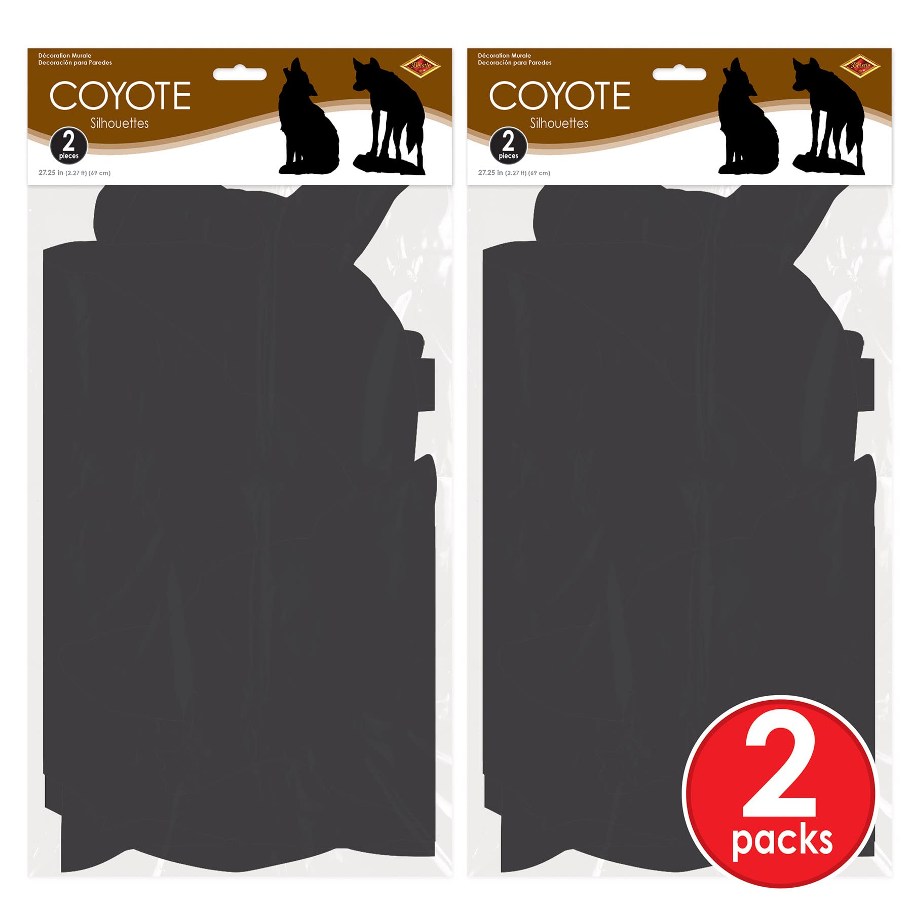 Foto 6 pulgar | Silueta Negra Cut Outs Beistle Wild West Coyote X4 - Venta Internacional.