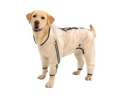 Foto 2 | Impermeable para Perro Resistente Transparente con Capucha