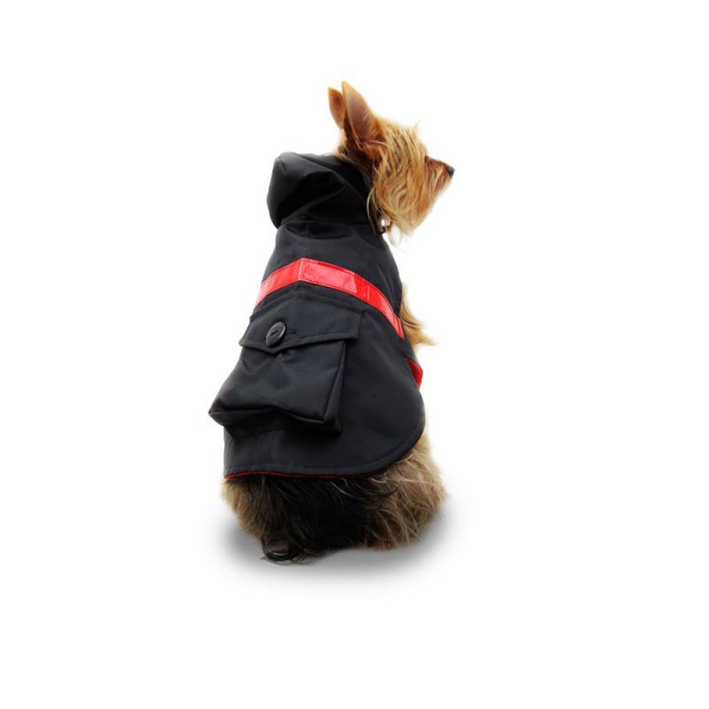 Impermeable Reflejante para Perro Pet Pals Negro