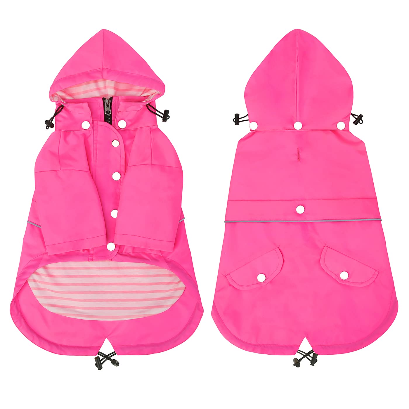 Foto 6 pulgar | Chubasquero Para Perros Hde De Doble Capa Impermeable Con Capucha Para Perros - Venta Internacional.