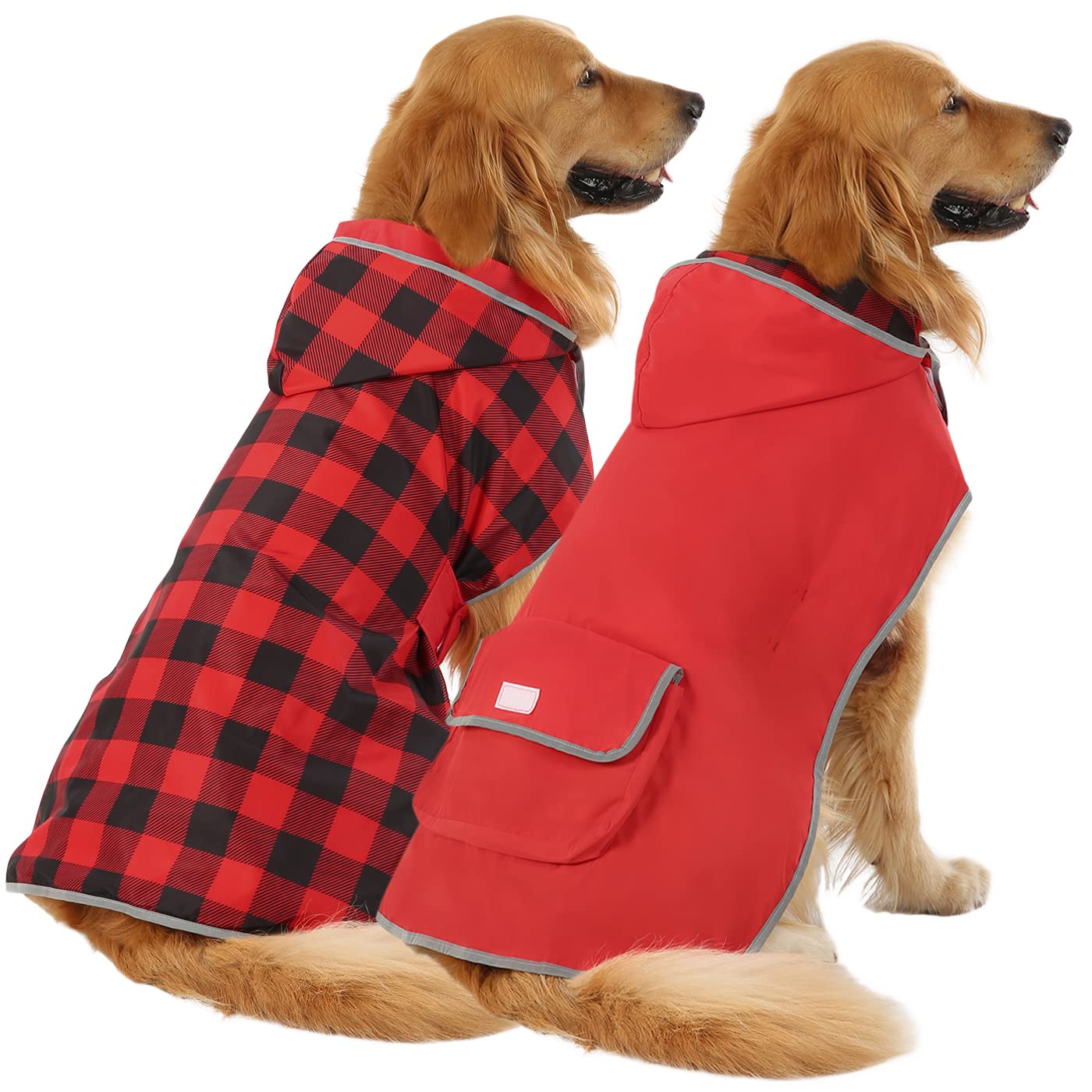 Foto 2 pulgar | Poncho Impermeable Con Capucha Reversible Hde Para Perros - Venta Internacional.