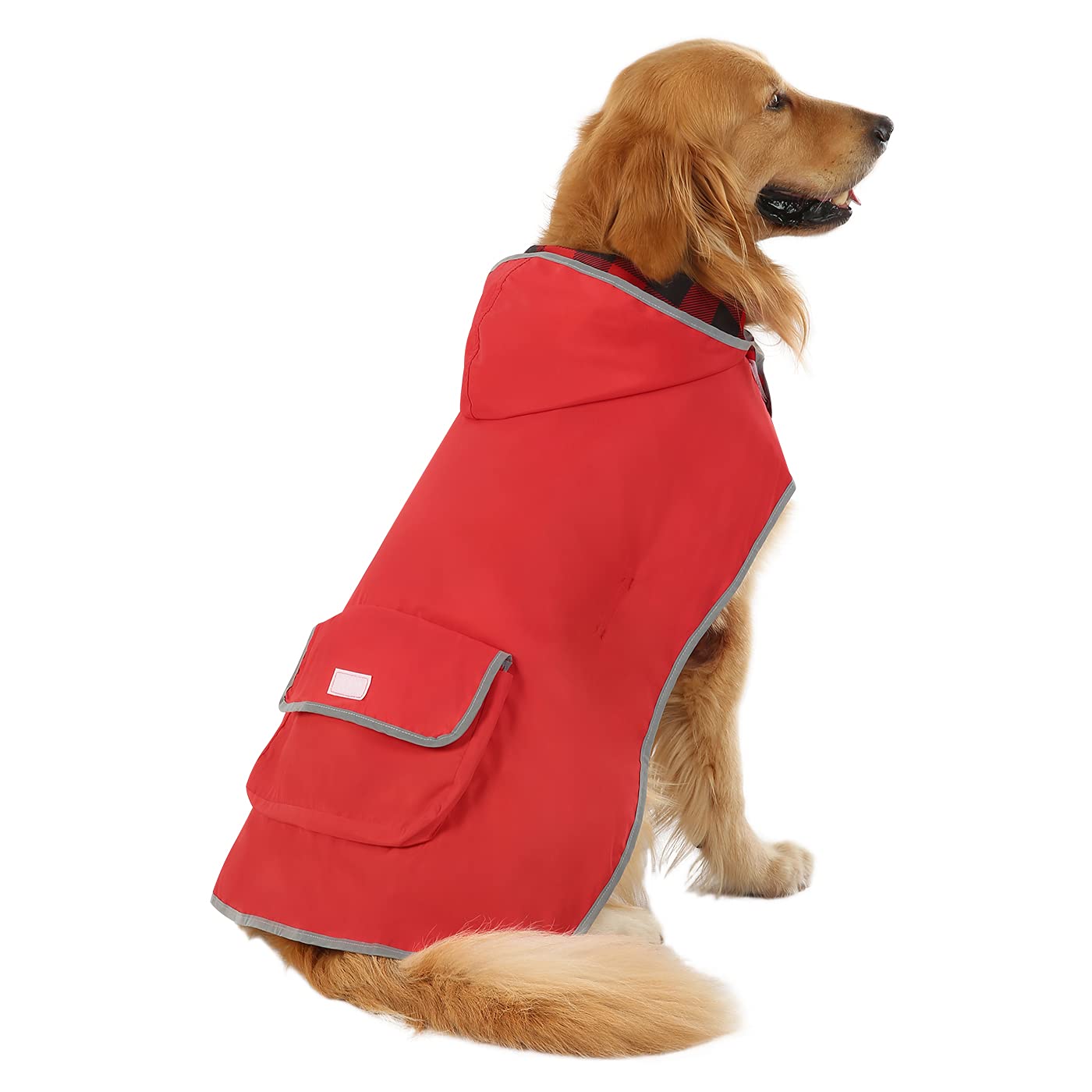 Foto 8 pulgar | Poncho Impermeable Con Capucha Reversible Hde Para Perros - Venta Internacional.