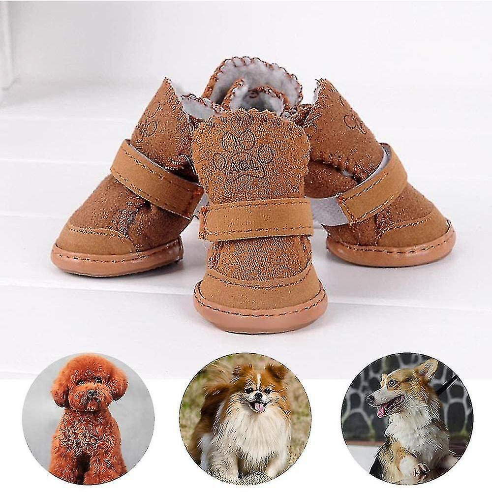 Foto 3 pulgar | Botas De Nieve Para Cachorro Con Correas Ajustables Y Suela Antideslizante - Venta Internacional.