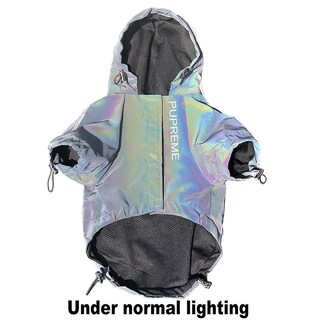 Foto 3 | Chubasquero Para Perros De Compañía (xl), Rompevientos Reflectante, Plateado - Venta Internacional.