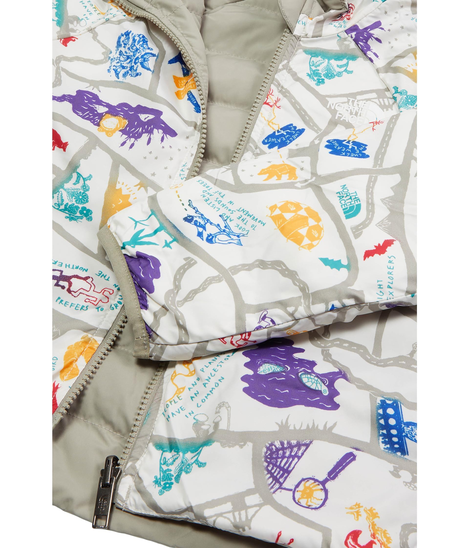 Foto 3 pulgar | Chaqueta The North Face Reversible Para Niños Perrito Clay Grey 5 - Venta Internacional.