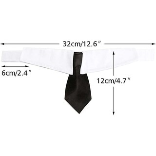 Foto 3 | Esmoquin Con Corbata De Perro Con Cuello Blanco Para Un Cachorro De 9,8 A 11,8 Pulgadas - Venta Internacional.