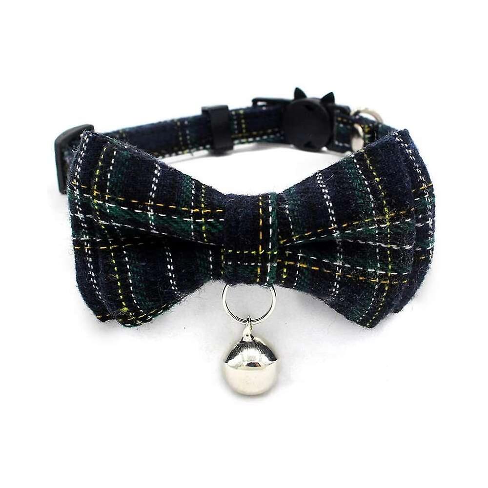 Collar Para Gatos Huoguo, Hebilla De Seguridad, Campana Navideña Escocesa - Venta Internacional.