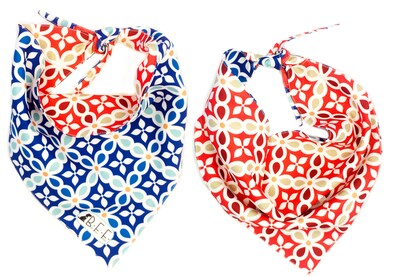 Foto 6 | Kit 3 Bandanas Artesanales Para Perro Bff 012-mosaico Paliacate Doble Vista 6 Looks Diferentes.