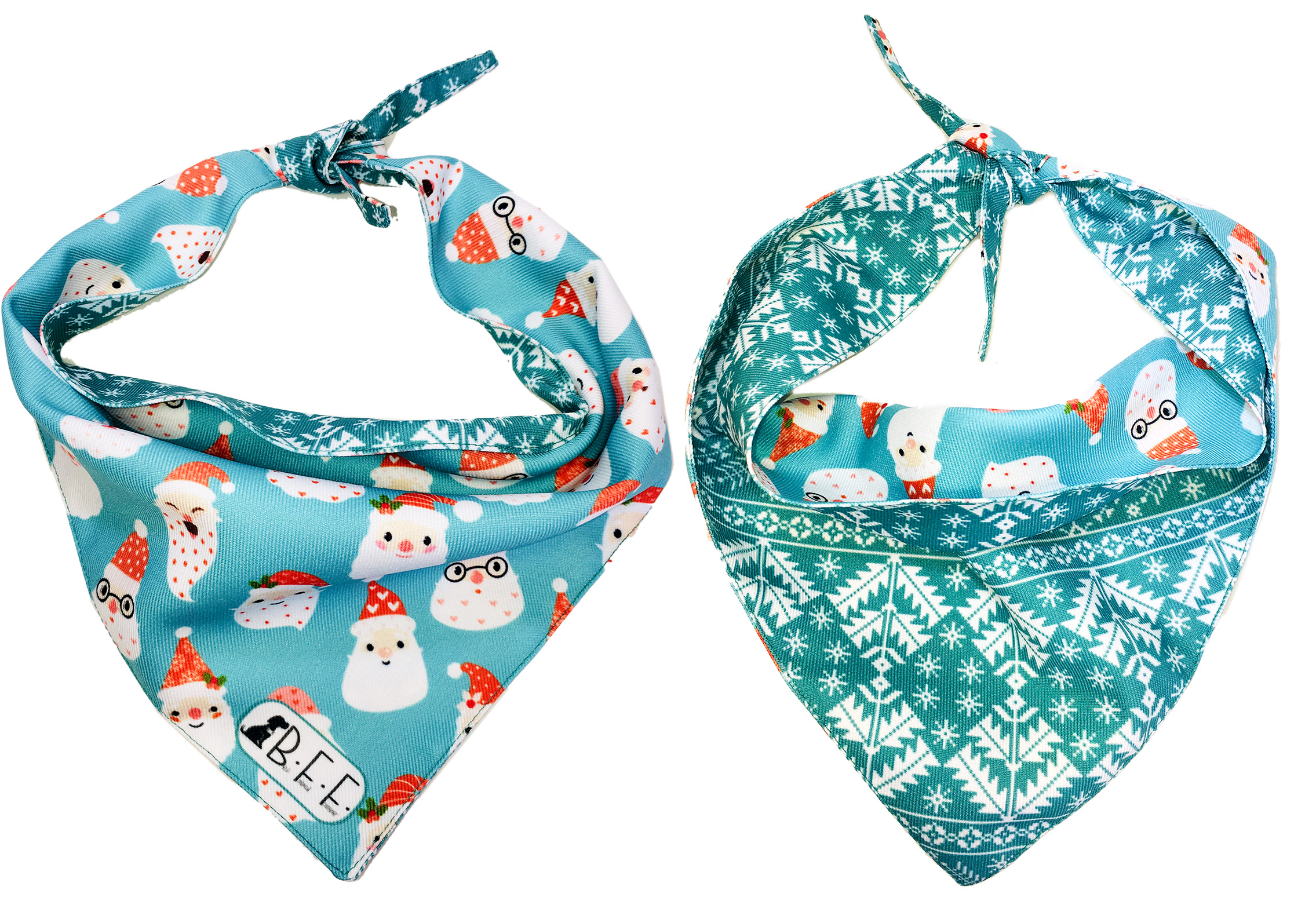 Foto 5 | Kit 3 Bandanas Artesanales Para Perro Bff 026-fun Chirstmas Paliacate Doble Vista 6 Looks Diferentes.