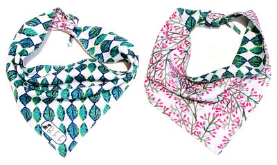 Foto 6 | Kit 3 Bandanas Artesanales Para Perro Bff 014-bordado Paliacate Doble Vista 6 Looks Diferentes.