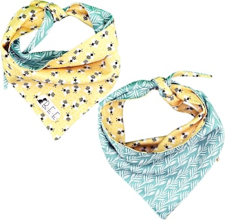 Foto 6 | Kit 3 Bandanas Artesanales Para Perro Bff 034-animales Paliacate Doble Vista 6 Looks Diferentes.