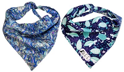 Foto 7 | Kit 3 Bandanas Artesanales Para Perro Bff 024-sea - Paliacate Doble Vista 6 Looks Diferentes.