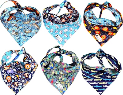 Foto 1 | Kit 3 Bandanas Artesanales Para Perro Bff 028 - Selva - Paliacate Doble Vista 6 Looks Diferentes