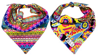 Foto 5 | Kit 3 Bandanas Artesanales Para Perro Bff 019-méxico Paliacate Doble Vista 6 Looks Diferentes