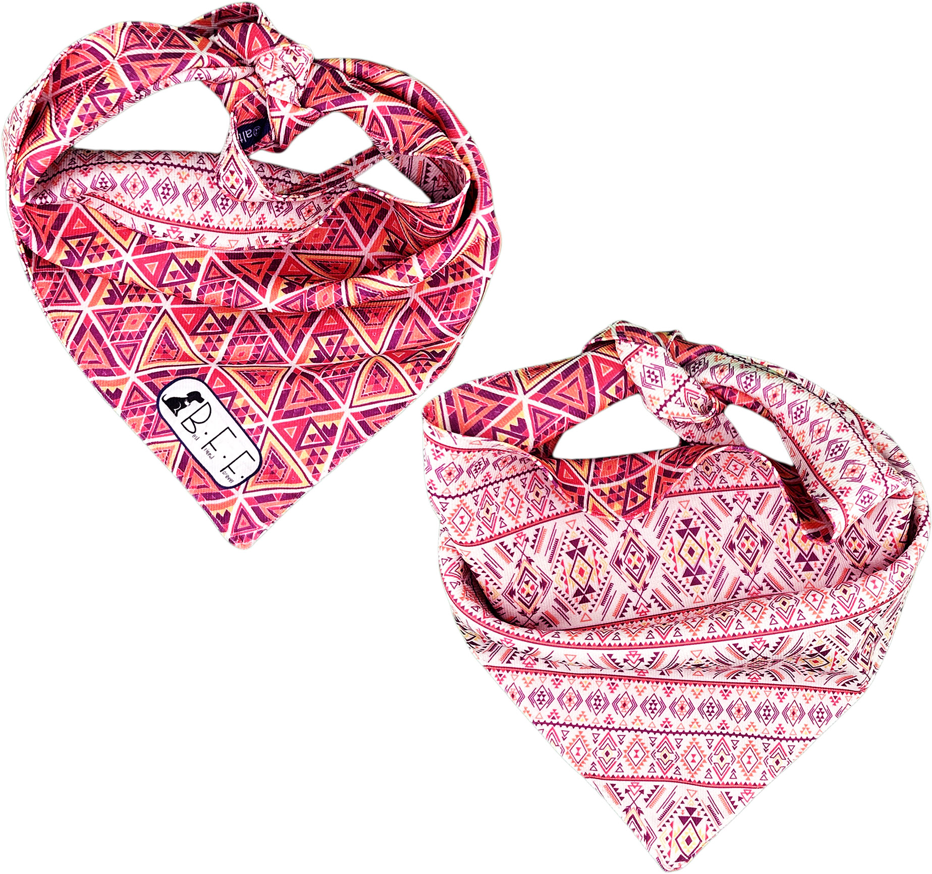 Foto 5 | Kit 3 Bandanas Artesanales Para Perro Bff 029 - Textil - Paliacate Doble Vista 6 Looks Diferentes