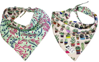 Foto 7 | Kit 3 Bandanas Artesanales Para Perro Bff 018-flamingo Paliacate Doble Vista 6 Looks Diferentes