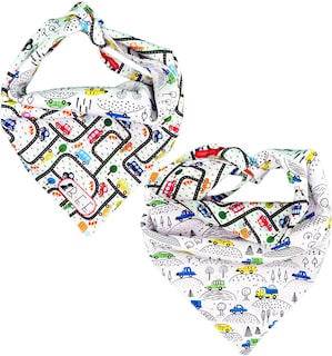 Foto 6 | Kit 3 Bandanas Artesanales Para Perro Bff 035-coches Paliacate Doble Vista 6 Looks Diferentes.