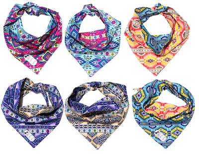 Foto 1 | Kit 3 Bandanas Artesanales Para Perro Bff 023-aztec Paliacate Doble Vista 6 Looks Diferentes.