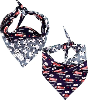 Foto 6 | Kit 3 Bandanas Artesanales Para Perro Bff 030-perro Paliacate Doble Vista 6 Looks Diferentes.