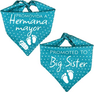Foto 6 | Kit 3 Bandanas Artesanales Para Perro Bff 040-hermana Mayor-agua-paliacate Doble Vista 6 Looks Diferentes.