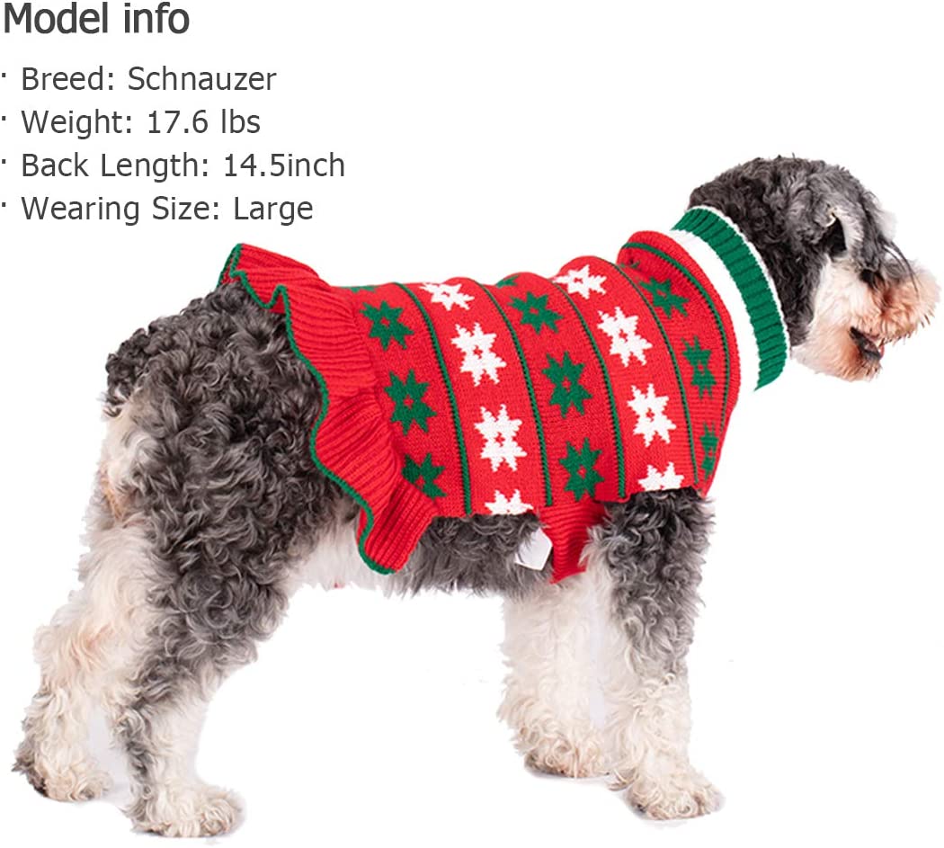 Foto 5 pulgar | Vestido Tipo Suéter Para Perros Huoguo, Cuello Alto Navideño Para Perros Pequeños - Venta Internacional.